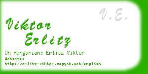 viktor erlitz business card
